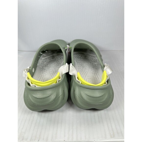 Size 11 Mens CROCS Echo Clog Moss Green Vert Mousse 207937-308 Slip On Shoes NEW - Picture 4 of 7